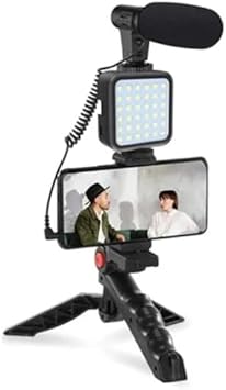 Content Creation Combo Set – desk phone holder, video-making kit and ring light with tripod | N.C.C