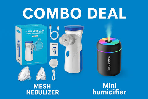 Breathe Easy Combo – Portable Mesh Nebulizer + USB Mini Humidifier