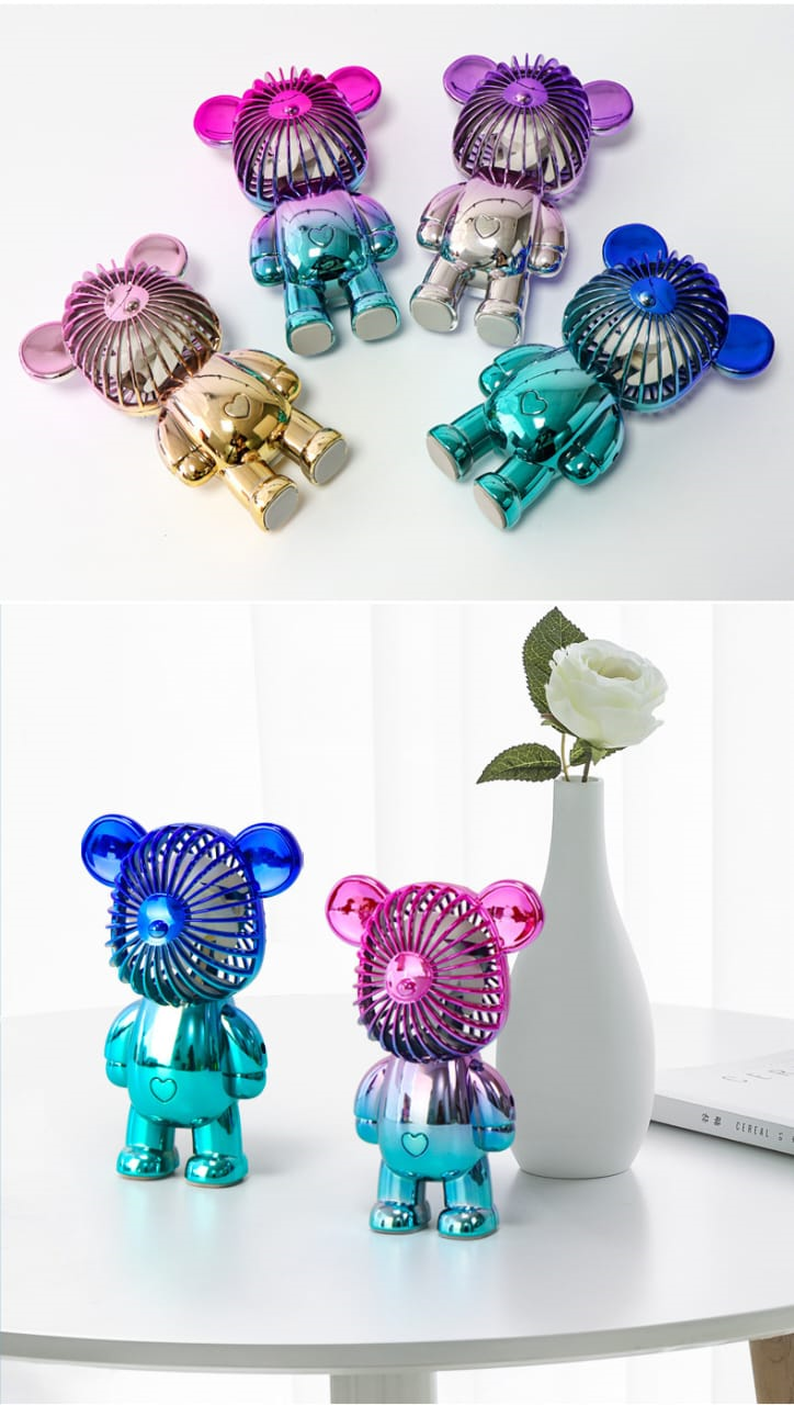 Kids cool essentials bundle – UV sunglasses, car zipper case and mini bear fan | N.C.C