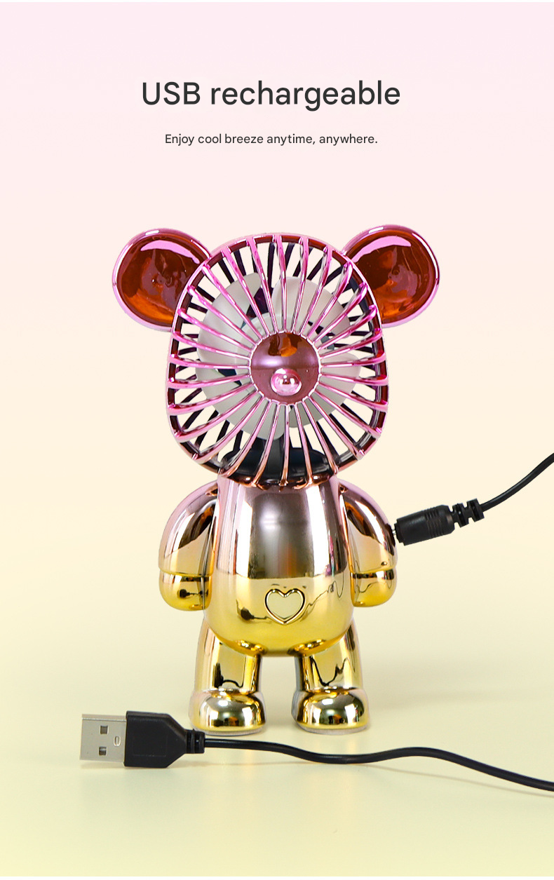 Kids cool essentials bundle – UV sunglasses, car zipper case and mini bear fan | N.C.C