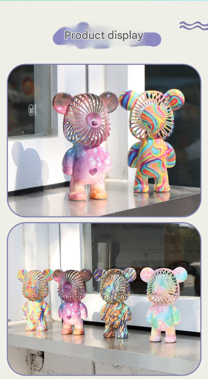 Kids cool essentials bundle – UV sunglasses, car zipper case and mini bear fan | N.C.C