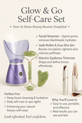 Glow & Go Self-Care Set – facial steamer, jade roller, gua sha and eyebrow trimmer | N.C.C