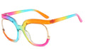 Large frame rainbow fashion glasses – unisex flat light mirror model H9051 | N.C.C