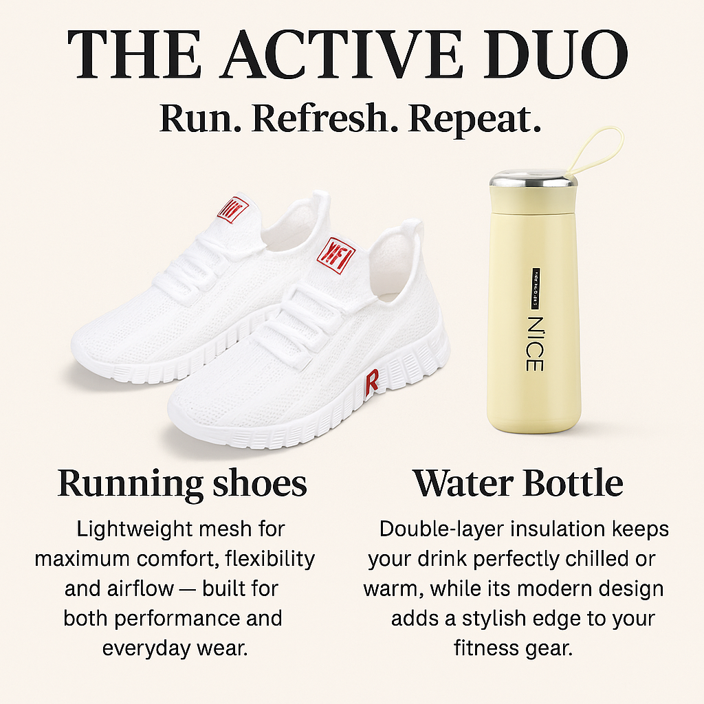 Fitness Combo Deal (Sneaker & Water bottle)