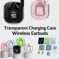 Transparent Case Wireless Earbuds with Digital Battery Display