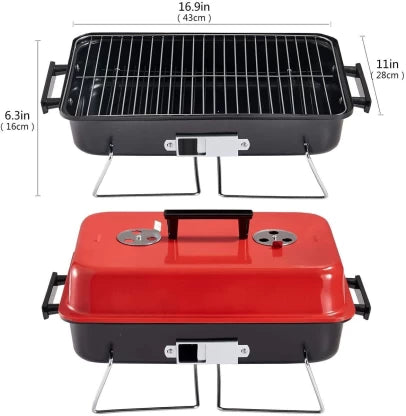 Fire & Feast portable braai set with charcoal grill and 9-piece stainless steel BBQ tools | N.C.C